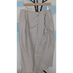 Express beige/metallic linen blend skirt - NWT women's size 14